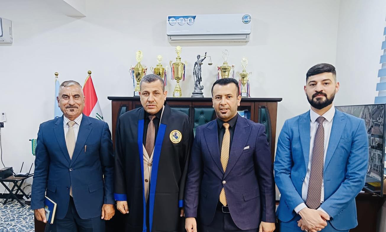 a delegation from the Iraqi Jurists Union on an official visit